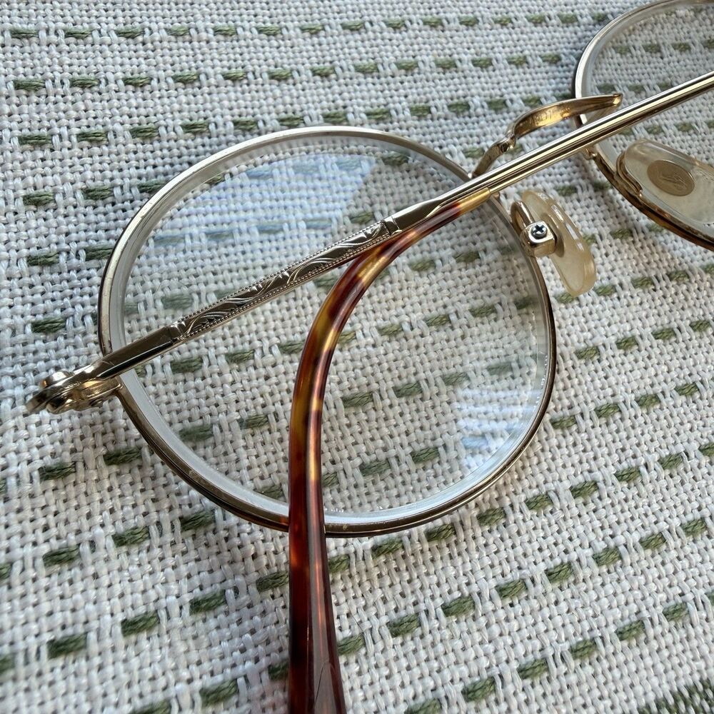 Vintage Polo Ralph Lauren Glasses Classic XVIII Deluxe 49-19-145 Round Tortoise - Picture 10 of 11